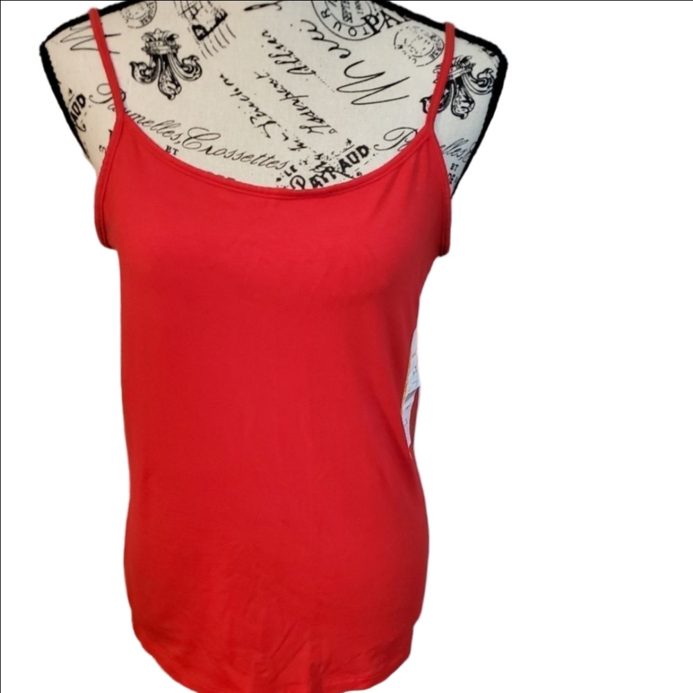 Time and Tru Red Scoop Neck Cami Medium NWT